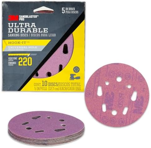 3M Sanding Disc Variety Pack - 3M Sanding Pads 2 Pc Bundle of Grits Coarse 80, Very Fine 220 | Interior & Exterior General Purpose Sanding Discs image 5