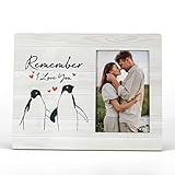 FONDCANYON Remember I Love You To Cute Couple Penguin Picture Photo Frame,Couples Love Picture Frames,Valentine Wedding Gifts For Girlfriend Boyfriend Husband Wife Him Her (4x6 Inch Photo)