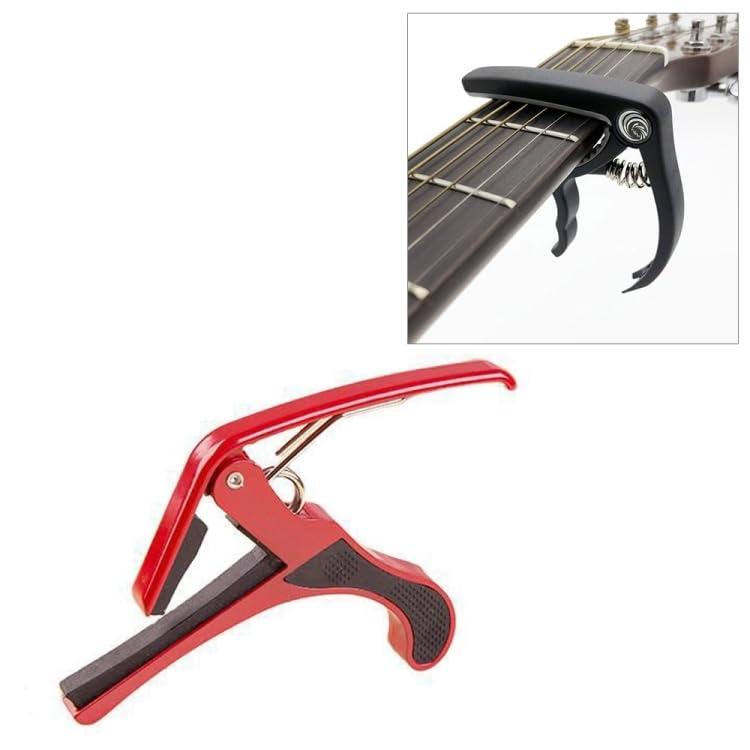 INEFABLE Guitar Metal Capo One Handed Quick Change For Ukulele, Electric & Acoustic Guitars (Red - Pack Of 1)-image-35