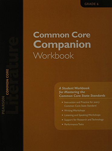 Pearson Literature 2015 Common Core Companion Workbook Grade 06