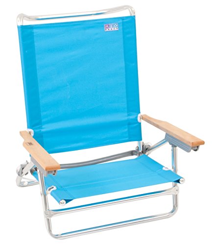 Rio Beach Classic 5 Position Lay Flat Folding Beach Chair