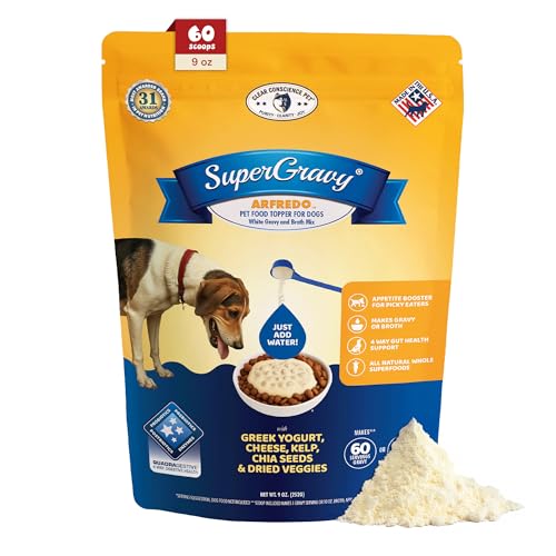 Image of CLEAR CONSCIENCE PET Arfredo SuperGravy Natural Dog Food Gravy Topper, Hydration Broth Mix, Gluten and Grain Free Kibble Seasoning Powder Topper for Picky Eaters (9 oz. (60 Scoop))