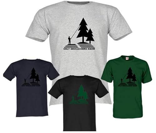 Geocaching T-Shirt - Carbon Angeln Only Geocachers Know Angel Shirt Geschenk