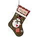Medias De Navidad Calcetines Navideños Grandes Adorno para Chimenea Decoraciones De Árboles De Navidad para El Hogar Bolsa De Regalo De Dulces Navideños (Color : Snowman, Size : 29 * 21 * 45cm)