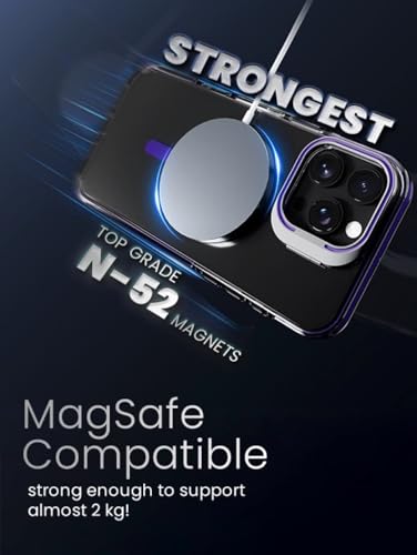 Image of MINTZZ ️ for iPhone 16 Pro Case, Compatible with MagSafe, Military-Grade Protection, Yellowing Resistant, Scratch-Resistant TPU Back, Magnetic Phone Case for iPhone 16 Pro Purple