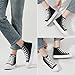 Witwatia Women's High Top Canvas Shoes Black White Fashion Sneakers for Women Comfortable Lace Up Walking Shoes Black US6.5