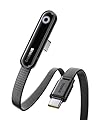 Baseus USB C Cavo con Angolo di 90°, 100 W Typ-C su C E-Sport Cavo con Luce ad Anello, 480Mbps, Cavo di Alimentazione Floccato per iPhone16/16Pro/16Pro Max/15, Samsung S24U, Macbook, 1m