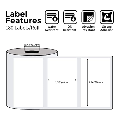 Phomemo M220 Label Maker, Bluetooth Thermal Label Printer, Barcode, Name, Address, Labeling, Mailing, Small Business And More With 1 Roll 40 X 30Mm And 1 Rolls 60 X 40Mm Label Tapes #TOP3