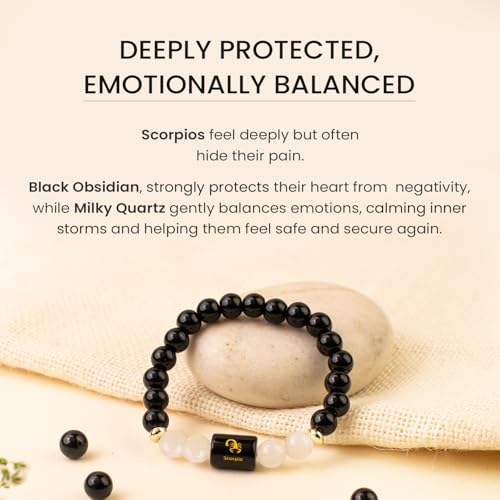 Image of Astrotalk Zodiac Bracelet with Raw Selenite Plate | Healing Crystals for Protection & Emotional Balance | Citrine & Tiger Eye | Bracelet for Man & Woman | Gift for Man & Woman