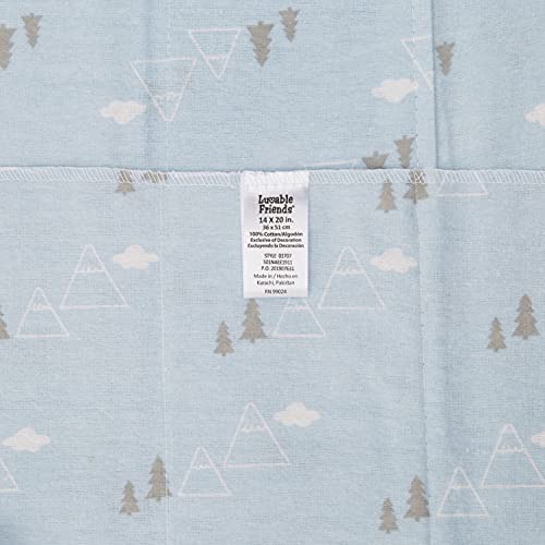 Image of Luvable Friends Unisex Baby Cotton Flannel Burp Cloths, Wild Free, One Size (Pack of 2)