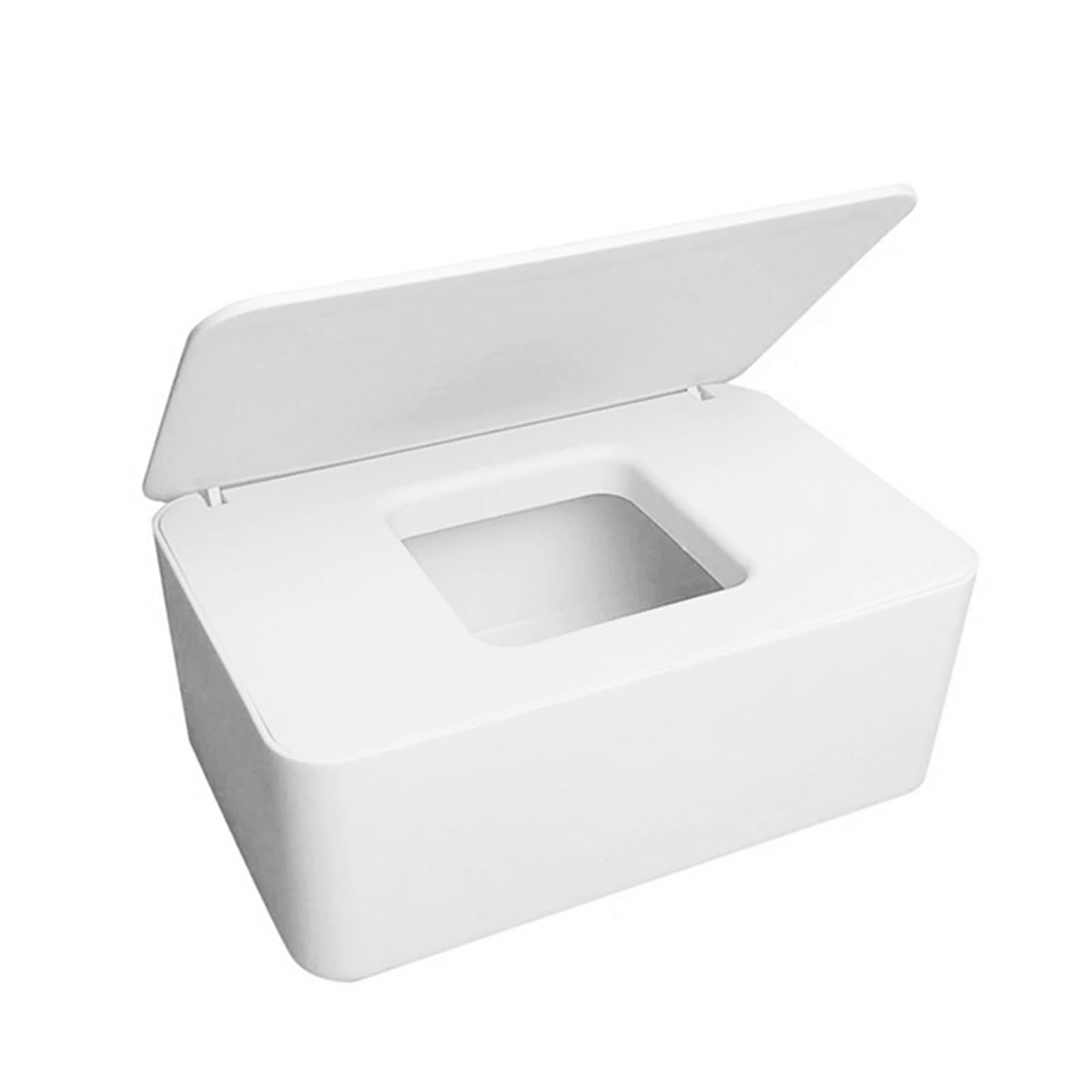 Plastic Tissue Box Wet Holder Wipes Storage Paper Towel Dispenser Home Napkin Organizer for Office Home(White)