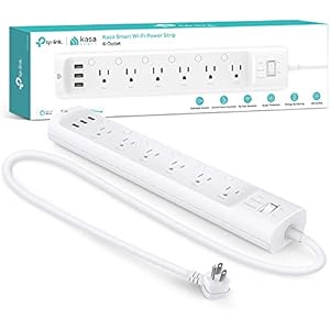 Kasa Smart Plug Power Strip HS300 Surge Protector with 6 Individually Controlled Smart Outlets and 3 USB Ports Works with