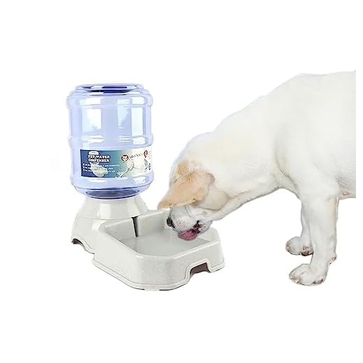 Automatic Dog Cat Water Dispenser,Gravity Multi Pet Drinking Fountain,Set with Pet Food Bowl for Medium Dog Puppy Kitten, 1 Gallon Large Capacity (Waterer)