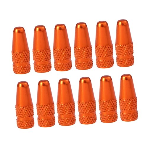 KOMBIUDA 12pcs Bike Valve Caps French Design Lightweight Easy to Install Prevents Leakage Dirt for Road Bike Tires