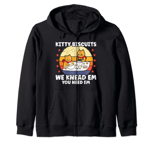 Kitty Biscuits We Knead Em You Need Em Funny Cat Baking Sudadera con Capucha