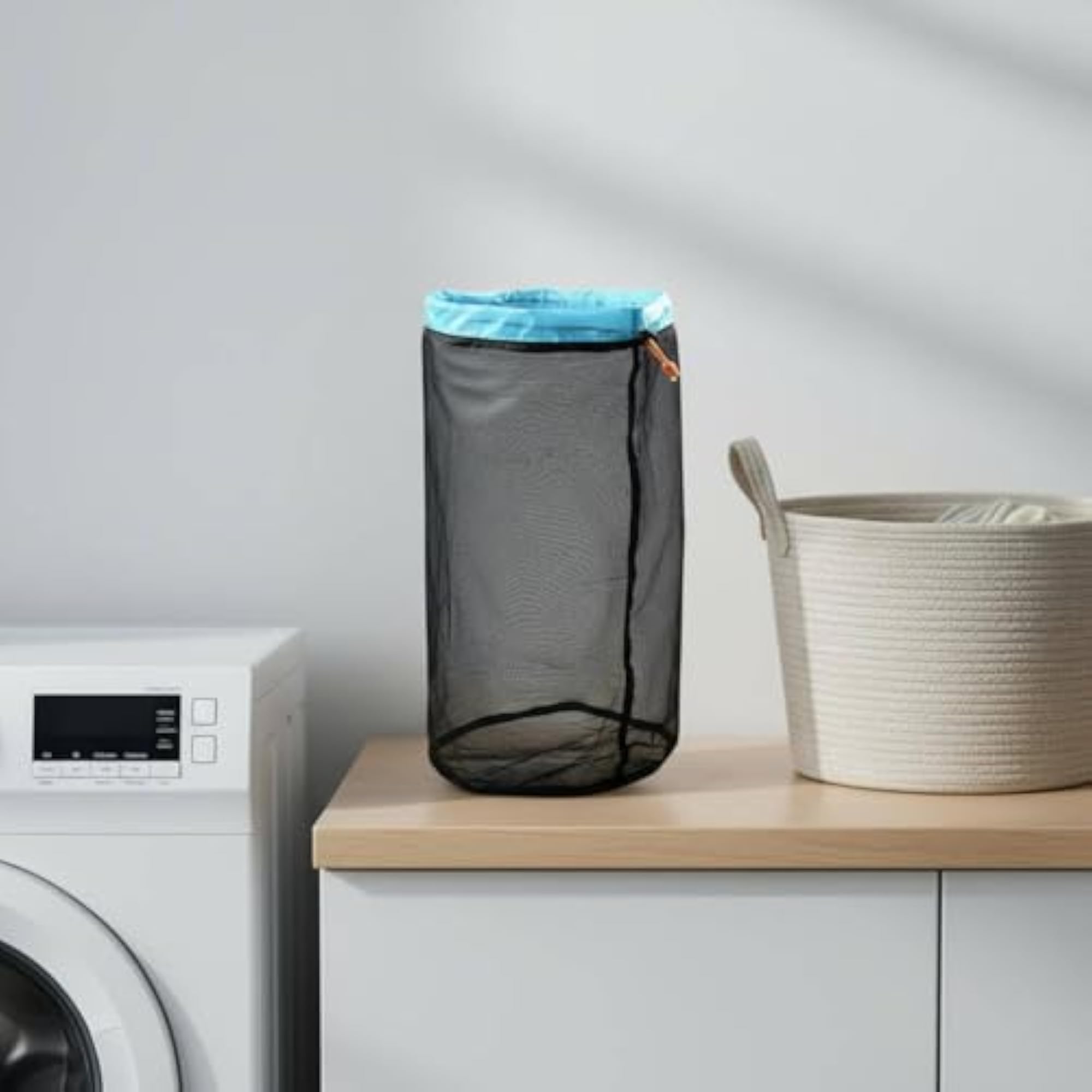 Cord Lock Mesh Drawstring Bag Lightweight Cylindrical