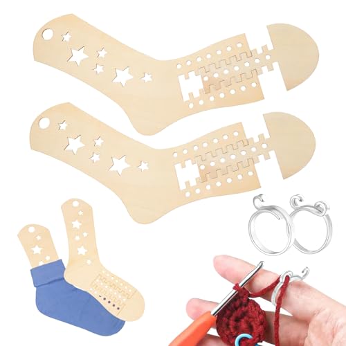 🧦【Aiuto pratico per il lavoro a maglia】 Il nostro ferro per calzini è il vostro compagno ideale per lavorare a maglia. Non solo è un utile righello per i calzini da lavorare a maglia, ma offre anche spazio per la creatività con i suoi modelli sul modello del calzino. Grazie alla regolabilità dei ferri per calzini da 36-47 con indicazione della taglia, è possibile lavorare calzini di diverse dimensioni.