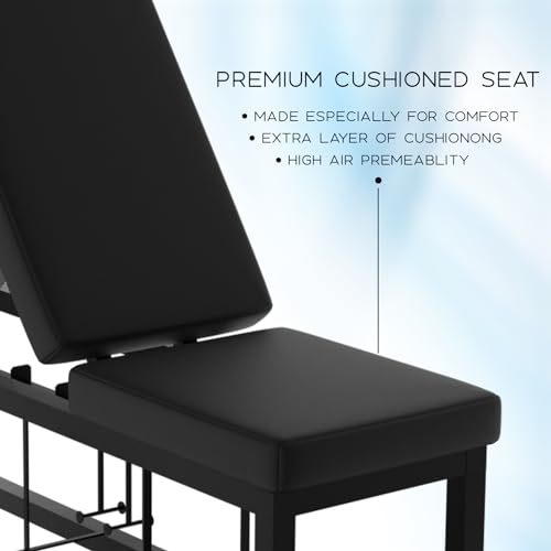 Image of Durafit - Sturdy, Stable and Strong Foldable Bench Max User Weight 500 Kgs Multilevel Incline And Decline Exercise Home Workout