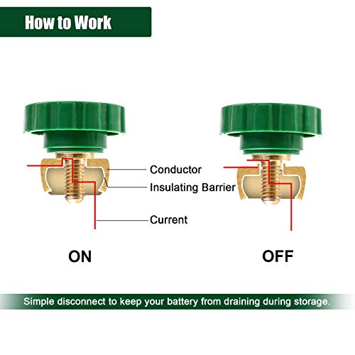 Czc Auto 102073 Battery Quick Disconnect Switch Side Post Battery Shut/Cut Off Switch Side Terminal Battery Switch Isolator thumb #3