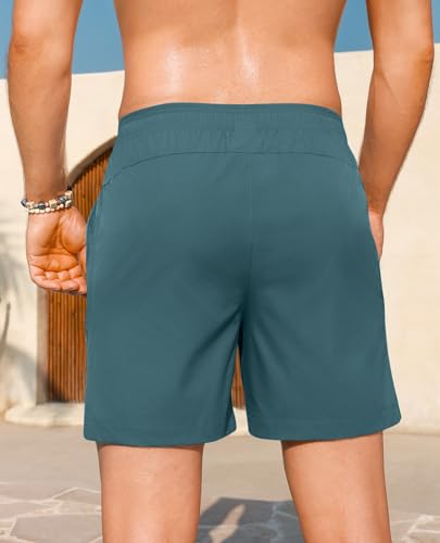 Milin Naco Mens Swim Trunks: 5 inch No Mesh Liner - Quick Dry Stretchy Pockets for Sea Beach Pool Sport Husband4