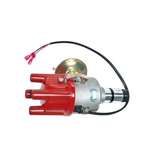 Image of 034 Vacuum Advance Electronic Distributor Red | Fits for VW Bug Bus Ghia Beetle Fastback Karmann Transporter 0231170034EL, 0231170034