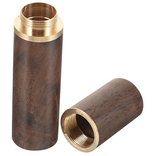 LALAFINA Multi-use Needle Holder Case Wooden Needle Tube for Home Toothpick and Small Item Storage Decorative