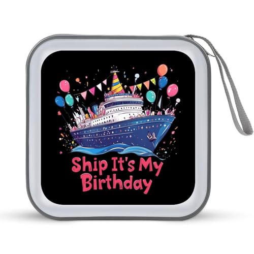 Cruise Ship It's My Birthday CD Case Portable DVD Holder Storage Organizer for Home Travel