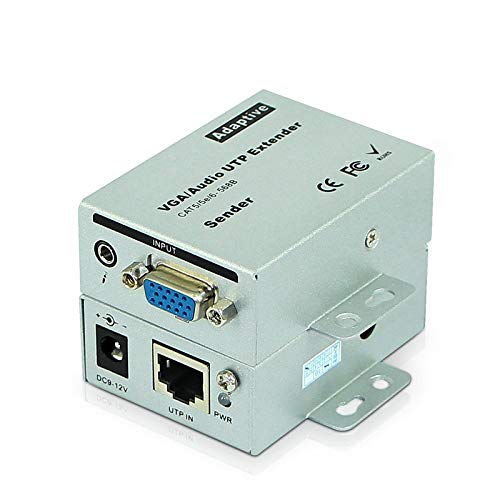 Gimax VGA extender 100 meters, audio and video transmitter, single cable rj45 signal amplifier, vga extender