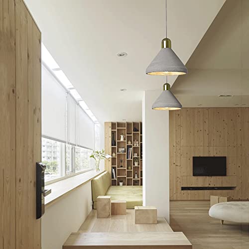 Lámpara de techo colgante loft industrial para iluminación interior gris 4