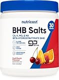Nutricost BHB Salts Drink Mix (30 Servings, Fruit Punch Flavored) (5G BHB Per Serving) - 0G Total Sugars, Vegetarian Product