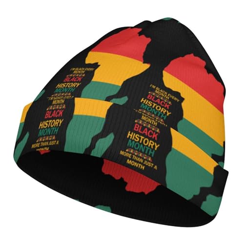 Black History Month Kids Beanie Hat for for Girls Boys Children Cap Winter Knitted Chemo Cancer Headwear Accessories Gifts Decoration