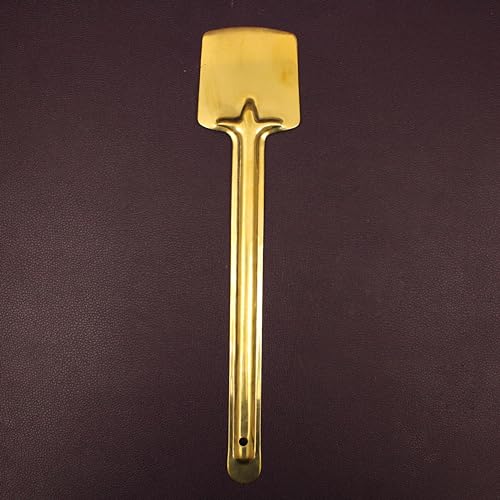 Image of Putrika Brass Utensil Pongal Pot Set | Pongal Paanai | Cookware | Urli | Heavy Weight With Lid and Ladle | Sankranthi Festival | Inner TIN Coating (Medium-Dosa Turner)