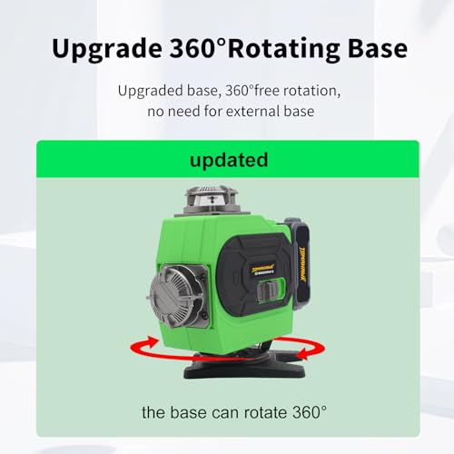 Image of TOMAHAWK TLN-3232 16 Lines Green Laser Level Pro 4x360 4D Green Cross Line Professional Laser for Construction Two 360 Vertical /Horizontal Level Pulse Mode and Remote Controller Lazer Machine