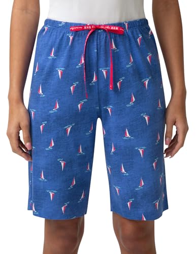 Image of HUE Women's Summer Vacation Pajama Separates, Soft, Whimsical Print Pjs with Tropical Beach Themes, Flip Flops, Cocktails