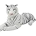 Produktbild HUOQILIN Tiger Plüschtier Tiger Puppe Simulation Puppe Große Kinder Geschenk Puppe Niedliche Weiße Tiger Kissen (Color : White, Size : XXL)