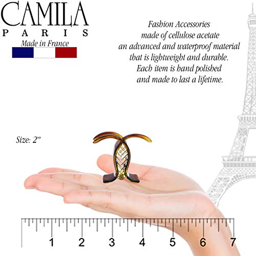 Pinza para cabello Camila Paris NV06 marrón miniatura 3