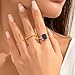 Fashion Gold Rings That Don't Tarnish Size 7 8 9 10 Dainty Gold Plated Ring Set Non Tarnish for Women Stackable Cubic Zirconia Rings Wedding (Blue5-2PCS, 9)