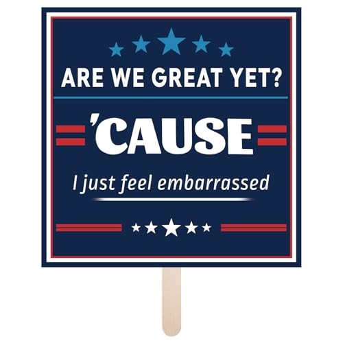 DP BOUTIQUE 20 No Kings Protest Sign on Stick to Carry 1 Pack Square Coroplast Handheld Sign for Rallies & Events Single-Sided Portable Display