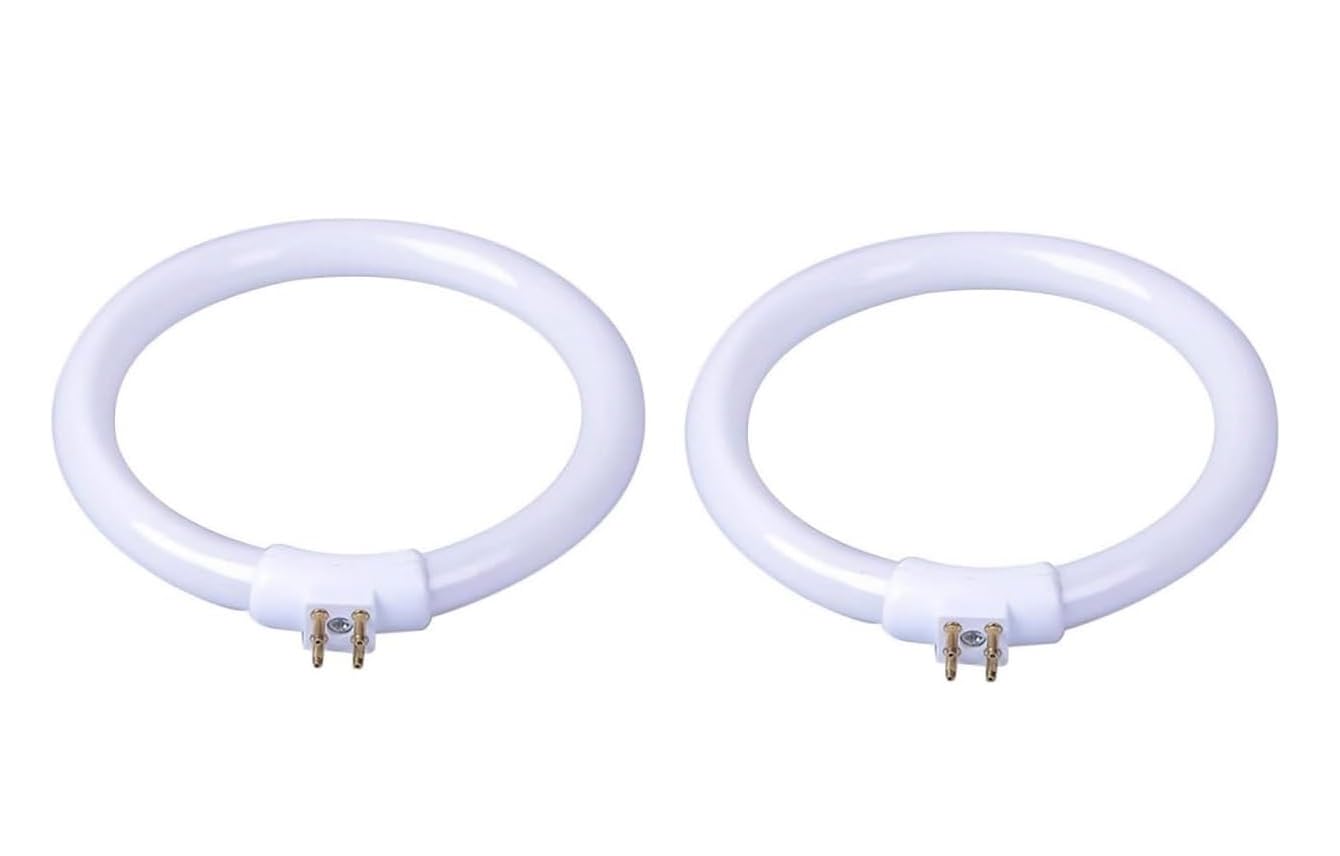 YangHaoDiSY 2pcs Round Lamp Tube, Circular Compact Fluorescent Light Bulb, 11W T4 LED Circular Light Tube White-Light Bulb Tube with 4 Pins