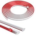 Flexible Quarter Round Molding Self Adhesive,Peel and Stick Trim for Waterproof Molding Trim Caulk Strip for Wall Edge Corner,Cabinet Edge,Ceilings Edge,Countertops,Tile Edge(White, 10 FT)