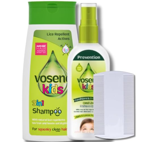 Vosene Kids Head Lice Repellent Bundle with Tea Tree & Citronella