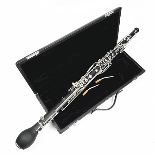 English Horn Alto Oboe F Key Synthetic Wood Body Silver-plated Keys Woodwind Instrument with Reed Gloves