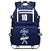 Joueur de Football Star Neymar Multifonction Lumineux Sac à Dos Voyage étudiant Sac à Dos Football Club Fans Cartable (Style 2)