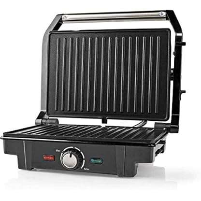 TronicXL Kontaktgrill 1600W aufklappbar Oben unten Grillplatte Elektrogrill Elektro elektrischer Grill Tischgrill…