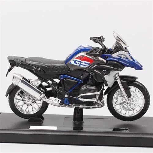 TYNBV Modelo de Coleccionable 1:18 para BMW R1200GS Adventure R 1200 GS 2017 Modelo De Motocicleta Coche Juguete Aleación Simulación(BLU)
