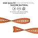 NotoCity for Garmin Instinct Band, Soft Silicone Replacement Watch Strap Compatible with Garmin Instinct 2/ Solar/Tactical(Orange)