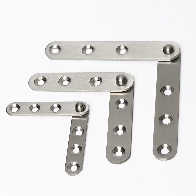 1pcs Chicken Beak Hinge Seven-Word Hidden Pivot Hinges Offset Knife Hinges Inset Door Stainless Steel 360 Degree Rotating Hinges(F-1pcs)