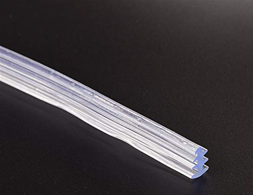 Bclla Zkenshan-Weather Stripping Seal Vintage Aluminum Doors and Windows Glass Strip, Fixed Seal Acoustic Panel Rubber Strips, Glass Door Seal Strip Stop Shower Leaks (Color : 3 3.5mm White)