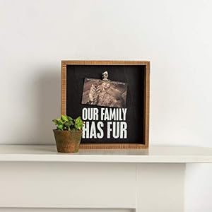 Primitives by Kathy Inset Box Photo Frame, Our Family Has Fur Primitives by Kathy Inset Box Photo Frame Our Family Has Fur