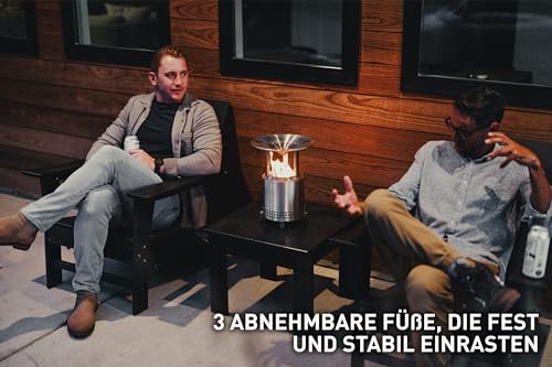 Solo Stove Mesa XL Wärmeverteiler | Erweitert den Wärmeradius um 60 cm, Outdoor Heizstrahler, Robustes Tischkamin Zubehör mit Tragetasche, Bis zu 14°C mehr Wärmer Edelstahl, Dm.: 26, 7 cm, 3, 2 kg-6